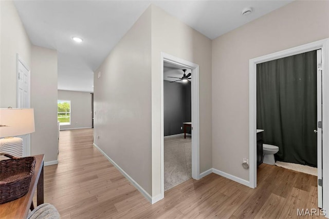 22763 Hudson Hls, Warrenton, MO 63383 - hallway featuring light wood-type flooring