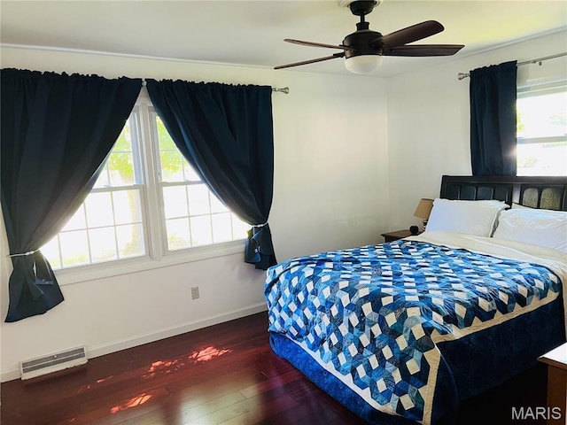 2941 Elmcrest Dr, Saint Charles, MO 63301 - bedroom featuring hardwood / wood-style floors and ceiling fan