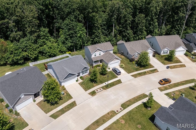 139 Brookview Way Dr, Ofallon, MO 63366 - aerial view of residential area with a heavily wooded area