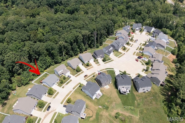 139 Brookview Way Dr, Ofallon, MO 63366 - aerial view of property and surrounding area with a heavily wooded area and nearby suburban area