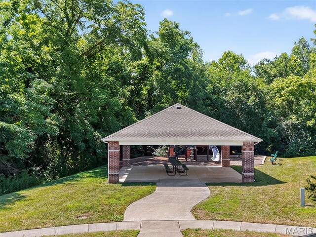 231 Flint Brook Dr, Ofallon, MO 63366 - view of community with a gazebo and a yard