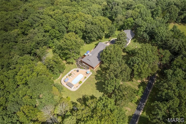 5090 Green Hills Rd, Festus, MO 63028 - aerial view of property and surrounding area featuring a forest