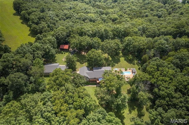 5090 Green Hills Rd, Festus, MO 63028 - aerial view of property's location featuring a forest