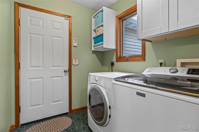 5090 Green Hills Rd, Festus, MO 63028 - laundry room with washing machine and dryer and cabinet space