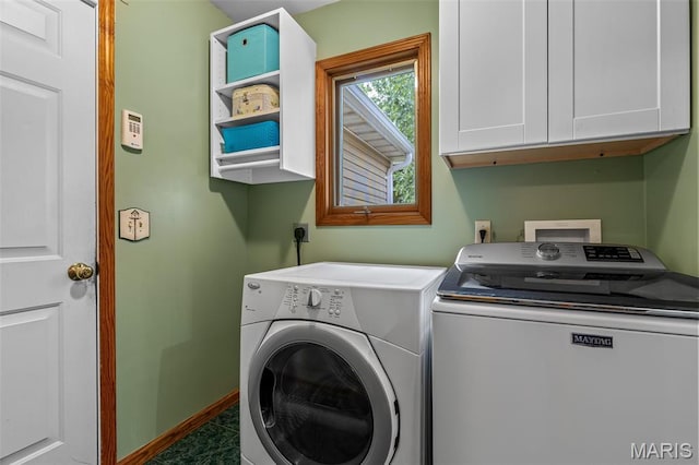 5090 Green Hills Rd, Festus, MO 63028 - laundry area featuring independent washer and dryer and cabinet space