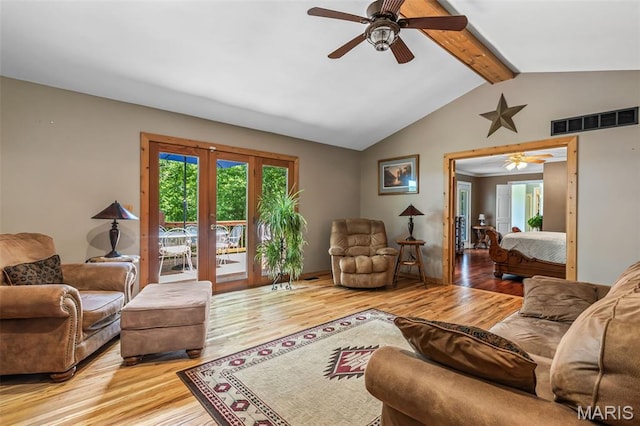 5090 Green Hills Rd, Festus, MO 63028 - living area with a ceiling fan and wood finished floors
