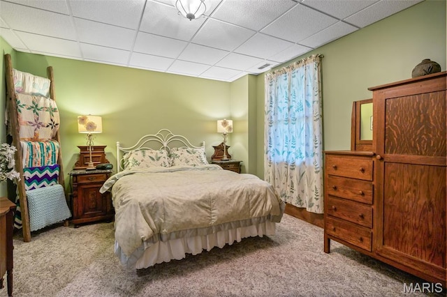 5090 Green Hills Rd, Festus, MO 63028 - bedroom featuring light carpet and a paneled ceiling