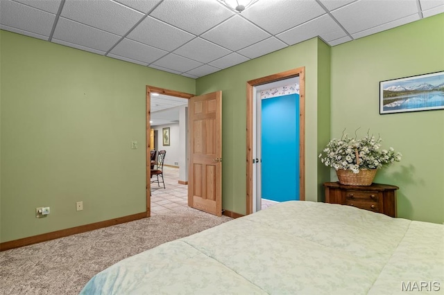 5090 Green Hills Rd, Festus, MO 63028 - bedroom featuring carpet and a paneled ceiling
