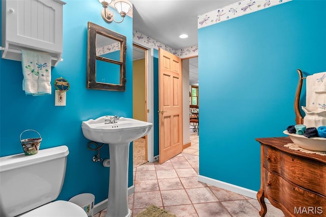 5090 Green Hills Rd, Festus, MO 63028 - half bathroom with tile patterned flooring and toilet