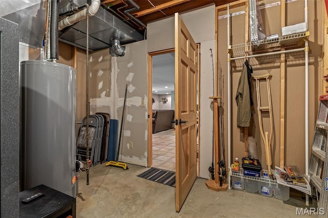 5090 Green Hills Rd, Festus, MO 63028 - unfinished basement with water heater