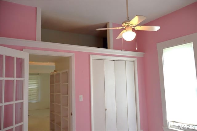 616 Greensferry Rd, Jackson, MO 63755 - unfurnished bedroom featuring a closet and a ceiling fan