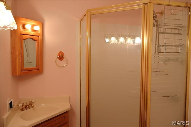 616 Greensferry Rd, Jackson, MO 63755 - bathroom with a shower stall and vanity