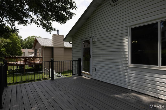 1715 Foxglove Dr, Saint Charles, MO 63303 - wooden terrace with a yard