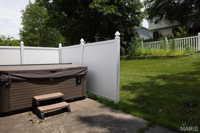1715 Foxglove Dr, Saint Charles, MO 63303 - view of patio / terrace featuring a hot tub