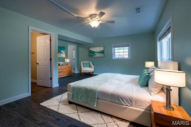1715 Foxglove Dr, Saint Charles, MO 63303 - bedroom with wood finished floors, a closet, and a ceiling fan