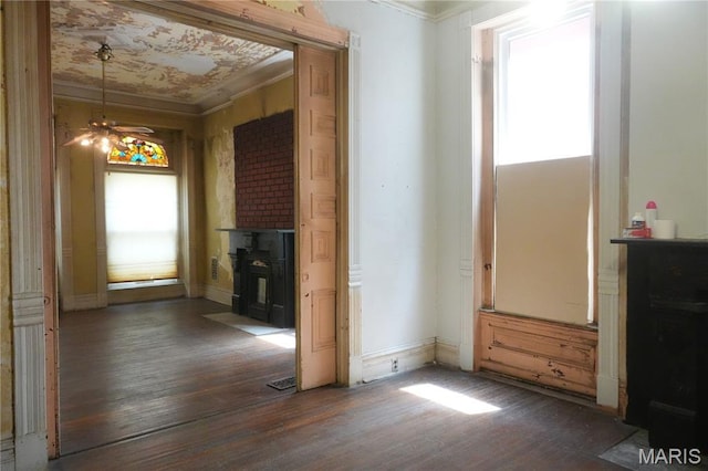 3632 Cook Ave, Saint Louis, MO 63113 - hall with wood finished floors and crown molding