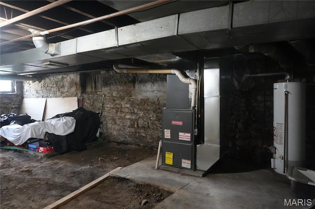 3632 Cook Ave, Saint Louis, MO 63113 - basement featuring gas water heater and heating unit