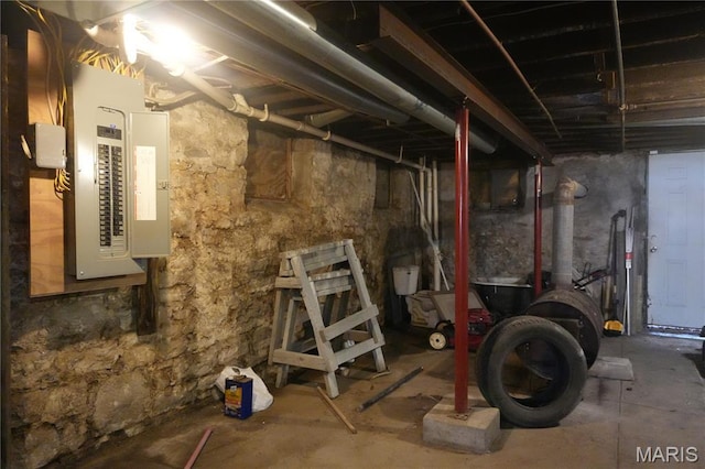 3632 Cook Ave, Saint Louis, MO 63113 - unfinished below grade area with electric panel