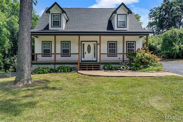 104 Miller Dr, Fenton, MO 63026 - view of front of property with a porch, a front yard, and a shingled roof
