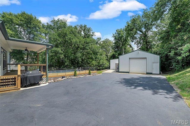 104 Miller Dr, Fenton, MO 63026 - exterior space featuring view of wooded area and a ceiling fan