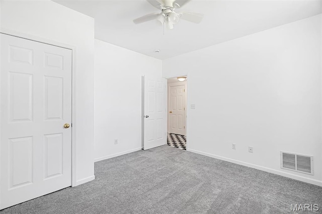 104 Miller Dr, Fenton, MO 63026 - unfurnished bedroom featuring carpet flooring and ceiling fan