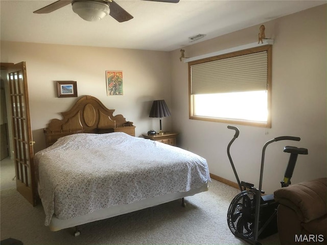4840 S Point Rd, Washington, MO 63090 - bedroom with carpet floors and a ceiling fan