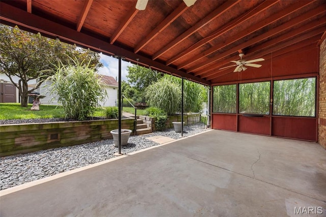 10122 Niblic Dr, Saint Louis, MO 63114 - view of patio / terrace with a ceiling fan