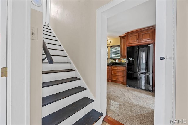 10122 Niblic Dr, Saint Louis, MO 63114 - staircase with granite tiled floors