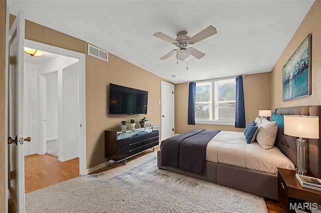 10122 Niblic Dr, Saint Louis, MO 63114 - bedroom featuring wood finished floors and ceiling fan