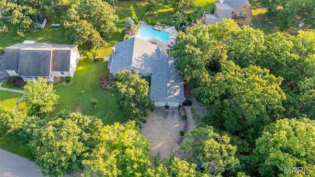 441 Rue Martel, Bonne Terre, MO 63628 - bird's eye view of a pool area