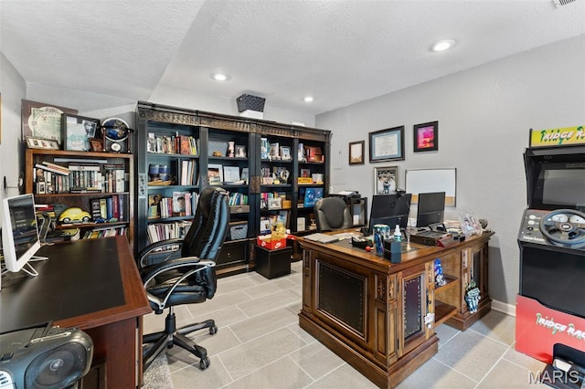 441 Rue Martel, Bonne Terre, MO 63628 - office area with recessed lighting and a textured ceiling