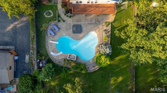441 Rue Martel, Bonne Terre, MO 63628 - aerial view of a pool