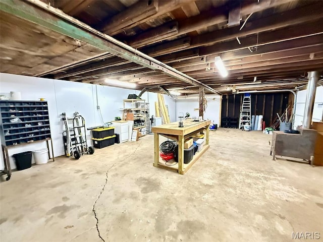 10107 Cannon Mines Rd, Cadet, MO 63630 - unfinished below grade area featuring a workshop area