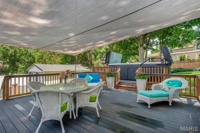 354 Frieda Ave, Kirkwood, MO 63122 - wooden deck featuring outdoor dining area