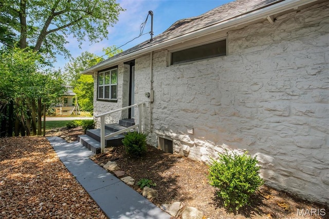 354 Frieda Ave, Kirkwood, MO 63122 - view of exterior entry featuring stone siding