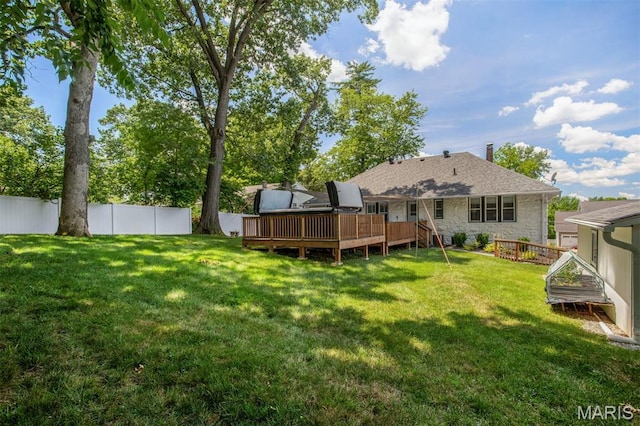 354 Frieda Ave, Kirkwood, MO 63122 - back of house with stone siding and a wooden deck