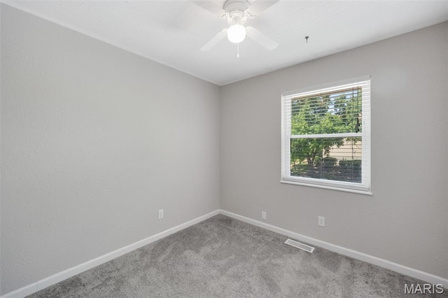 164 Burtonwood Dr, Ballwin, MO 63011 - carpeted spare room featuring baseboards and ceiling fan