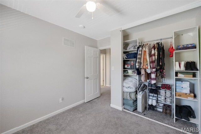 164 Burtonwood Dr, Ballwin, MO 63011 - bedroom with carpet flooring and a ceiling fan