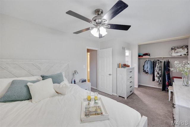 164 Burtonwood Dr, Ballwin, MO 63011 - bedroom featuring a closet, carpet, and a ceiling fan
