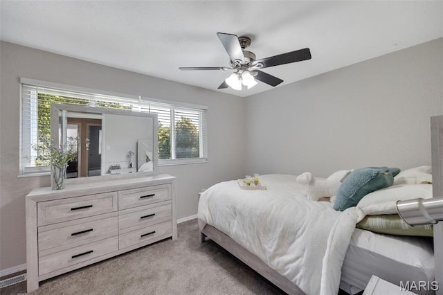 164 Burtonwood Dr, Ballwin, MO 63011 - bedroom featuring light colored carpet and ceiling fan