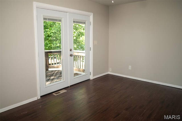 1688 Notre Dame Dr, Bonne Terre, MO 63628 - unfurnished room featuring french doors and dark wood finished floors