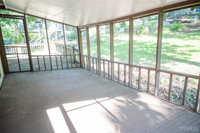 1688 Notre Dame Dr, Bonne Terre, MO 63628 - unfurnished sunroom featuring plenty of natural light and lofted ceiling
