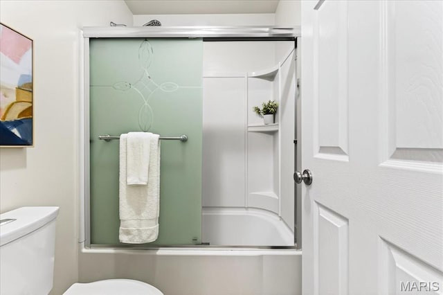 334 Lauren Lndg, Ballwin, MO 63021 - bathroom with toilet and bath / shower combo with glass door