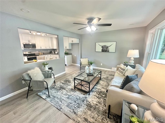 1226 Oakleaf Dr, Saint Louis, MO 63119 - living area with light wood-style flooring and ceiling fan