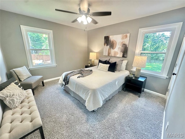 1226 Oakleaf Dr, Saint Louis, MO 63119 - carpeted bedroom featuring baseboards and a ceiling fan