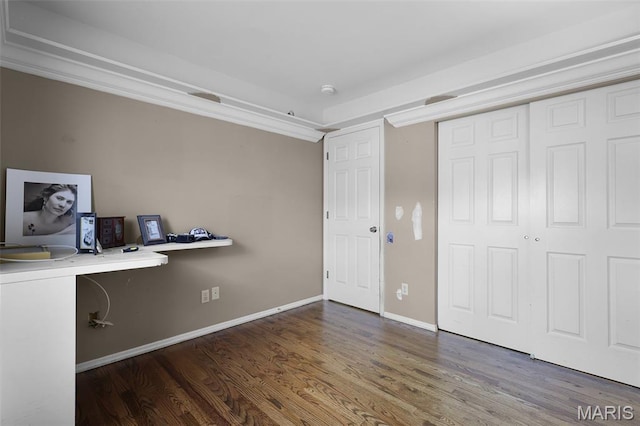 3816 Keeneland Ct, Florissant, MO 63034 - unfurnished office with wood finished floors and crown molding