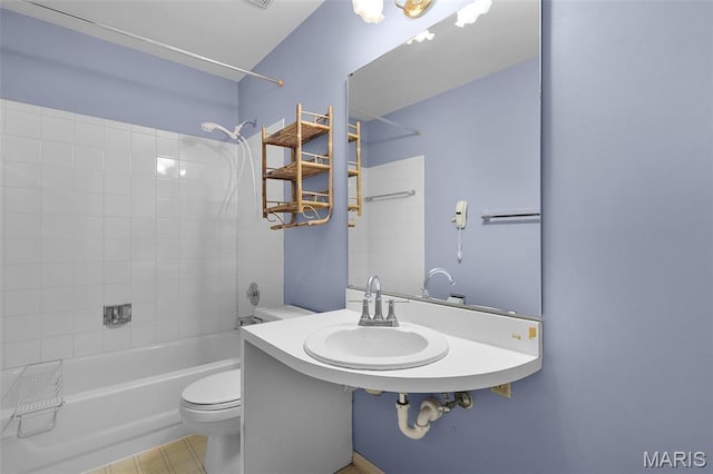 3816 Keeneland Ct, Florissant, MO 63034 - bathroom featuring shower / washtub combination and toilet