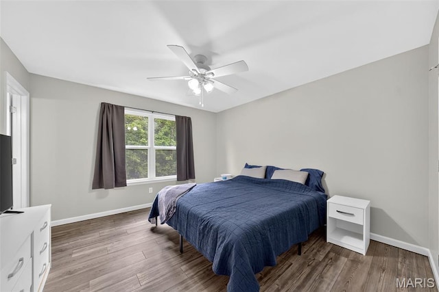 40 Valley Farms Dr, Winfield, MO 63389 - bedroom with wood finished floors and ceiling fan