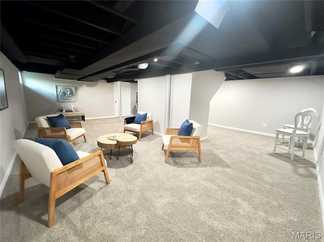 1248 Lynchester Ln, Kirkwood, MO 63122 - living room featuring carpet floors and baseboards