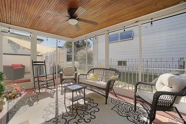 401 Elm St, Washington, MO 63090 - sunroom with a ceiling fan and plenty of natural light